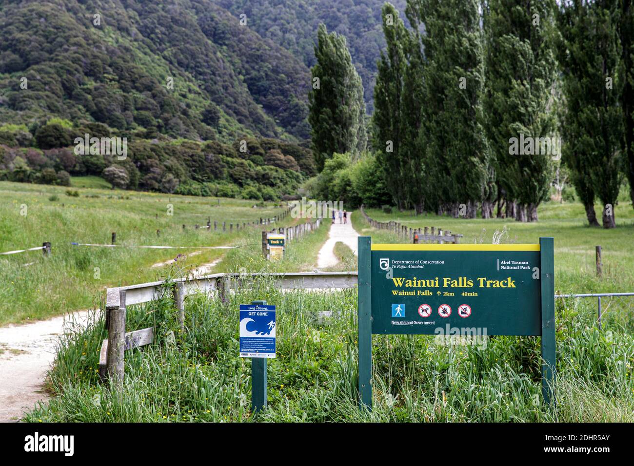 Wainui cascata traccia, Golden Bay, Nelson, Tasman, Nuova Zelanda, Sabato, Novembre 21, 2020. Foto Stock