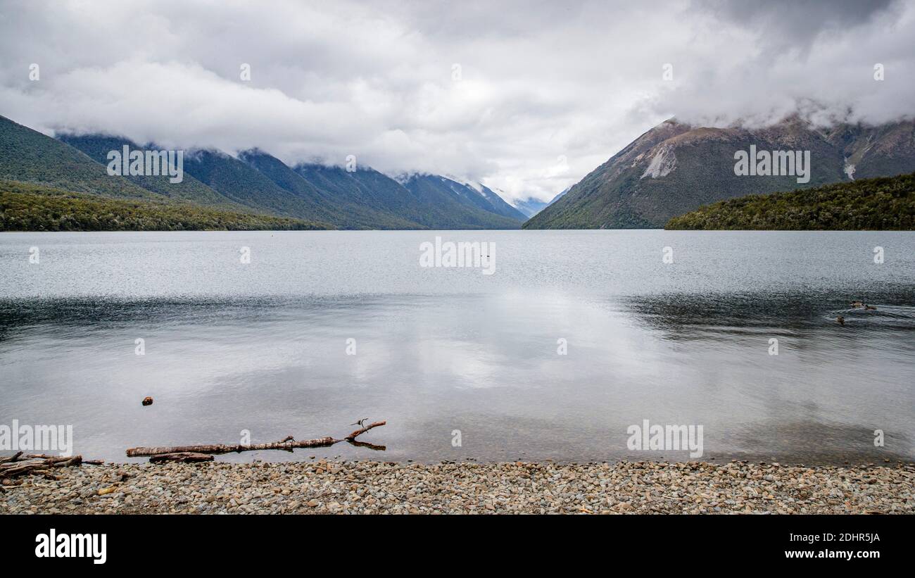 Lago Rotoiti, Saint Arnaud, Nelson, Tasman, Nuova Zelanda, Sabato, Novembre 21, 2020. Foto Stock