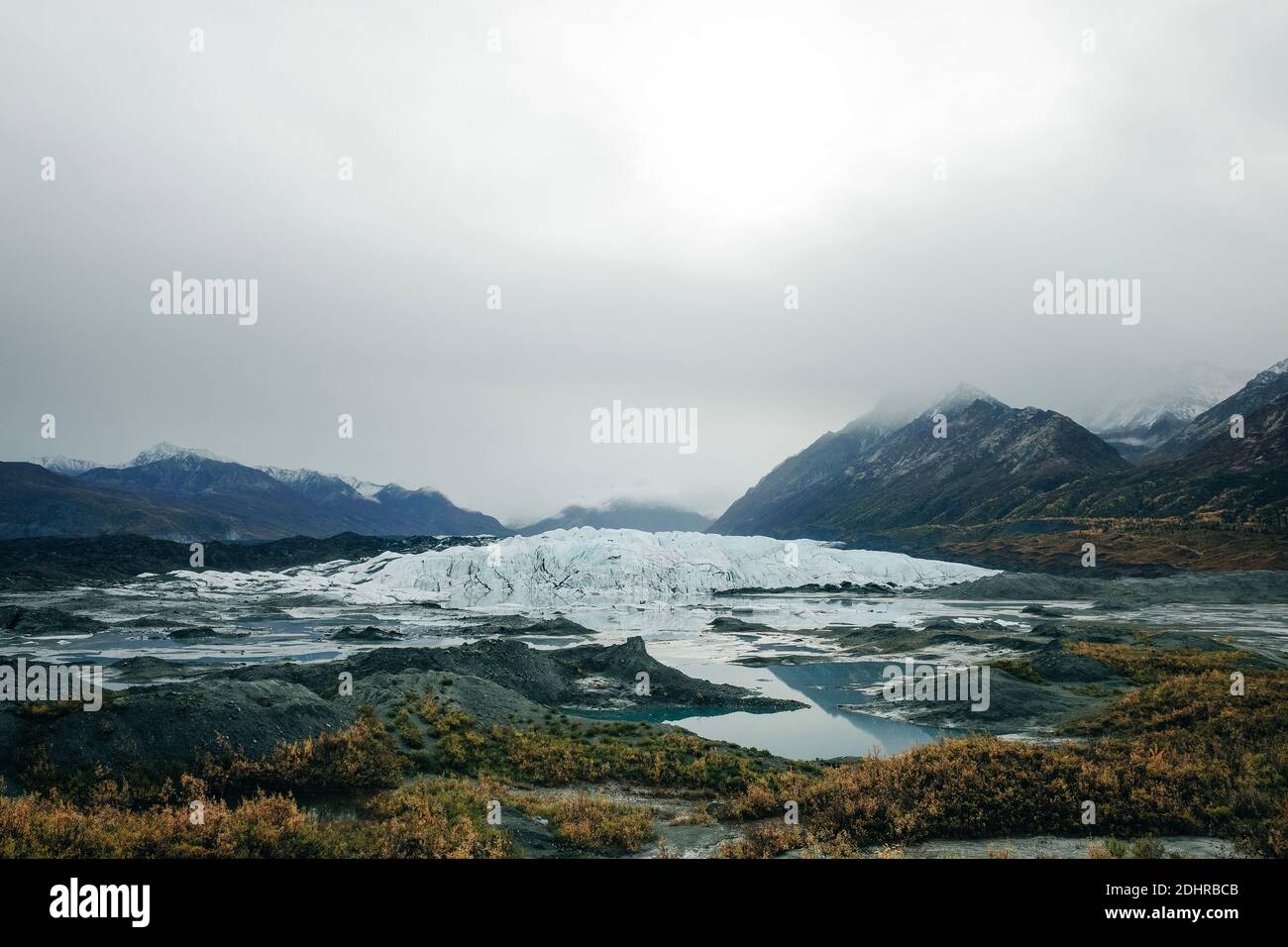 Matanuska Glacier state Recreation Area, a sole due ore da Anchorage in Alaska Foto Stock