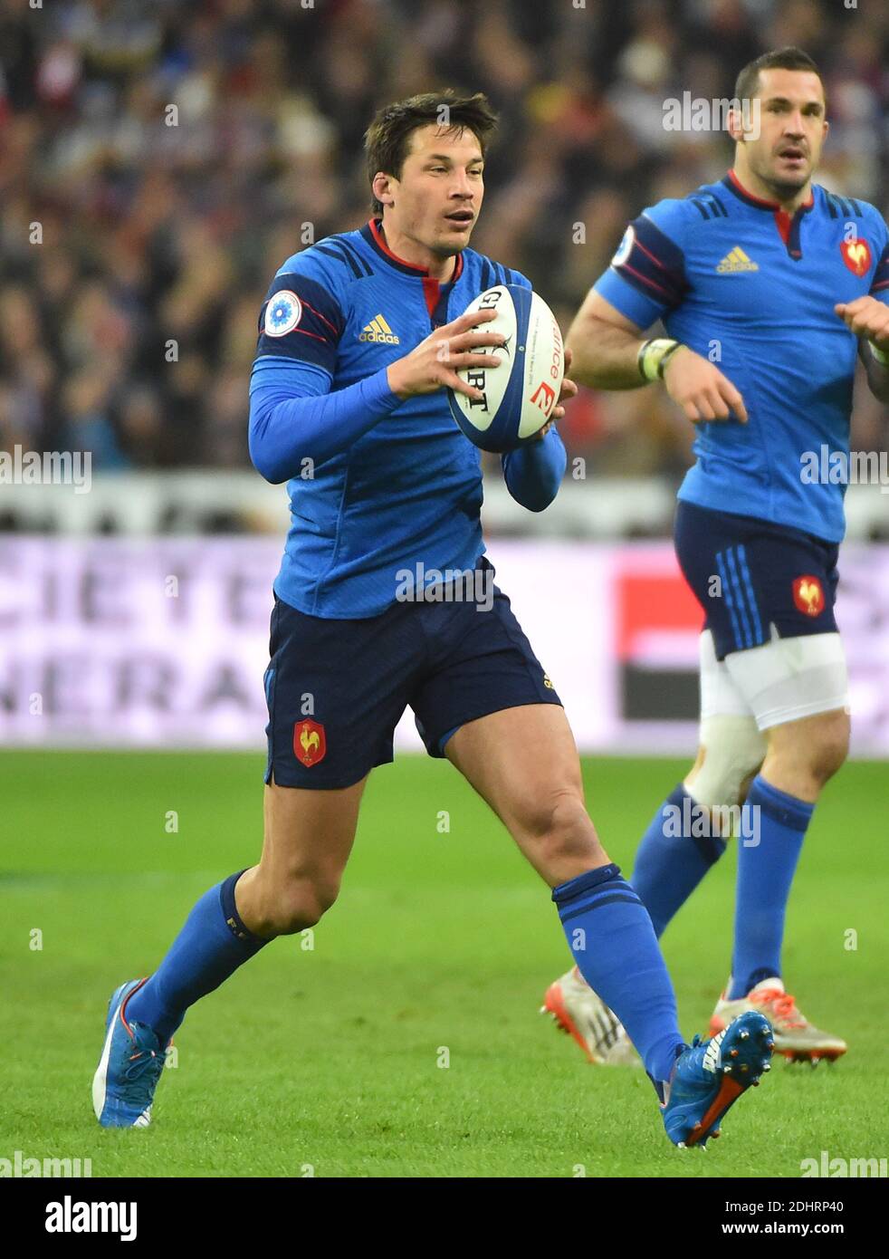 Durante la partita RBS Six Nations Championship 2016 Rugby Union, Francia contro Inghilterra allo Stade de France a Saint-Denis sobborgo di Parigi, Francia, il 19 marzo 2016. Foto di Christian Liegi/ABACAPRESS.COM Foto Stock
