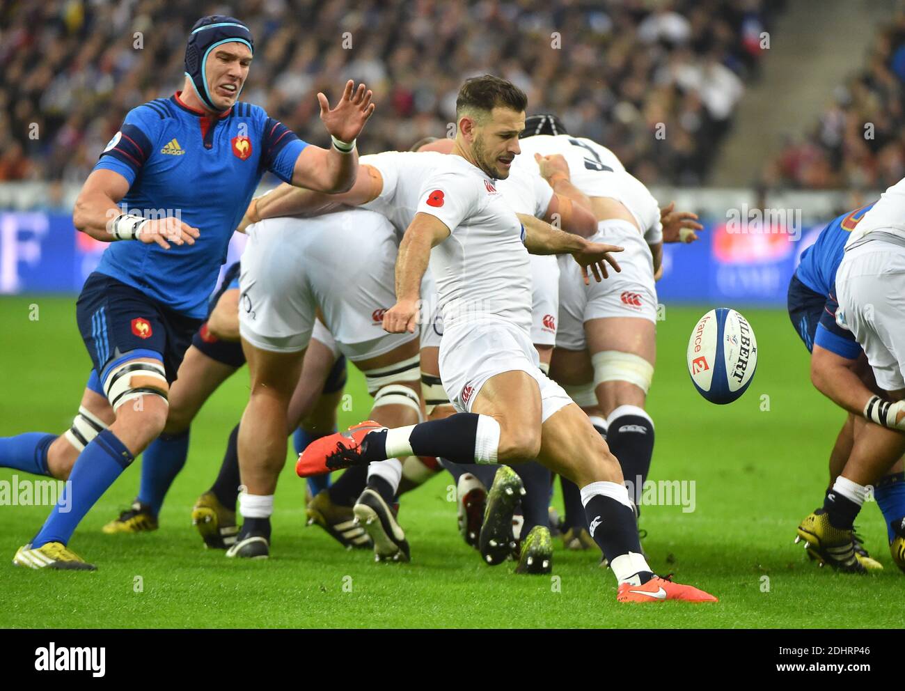 Inghilterra durante la partita RBS Six Nations Championship 2016 Rugby Union, Francia contro Inghilterra allo Stade de France a Saint-Denis sobborgo di Parigi, Francia, il 19 marzo 2016. Foto di Christian Liegi/ABACAPRESS.COM Foto Stock