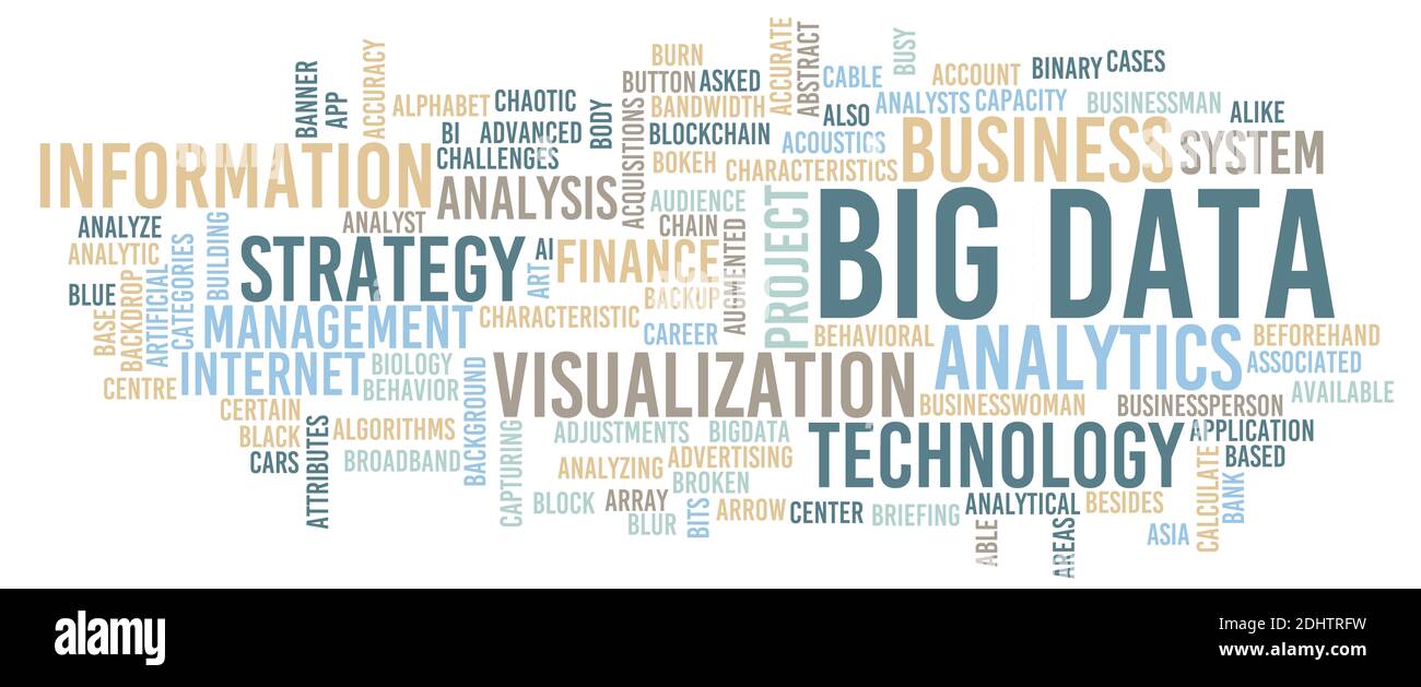 La gestione delle informazioni sui big data come concetto tecnologico Foto Stock