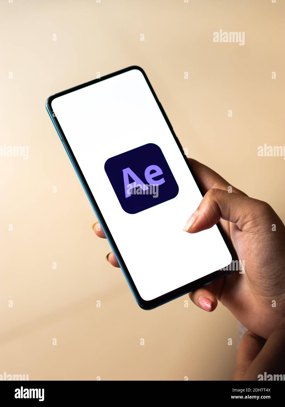 Assam, india - 20 dicembre 2020 : Adobe After Effects logo sull'immagine di stock dello schermo del telefono. Foto Stock