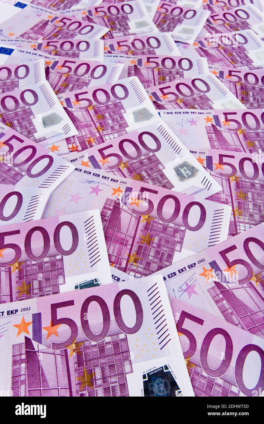 500er Euro-Banknoten Foto Stock