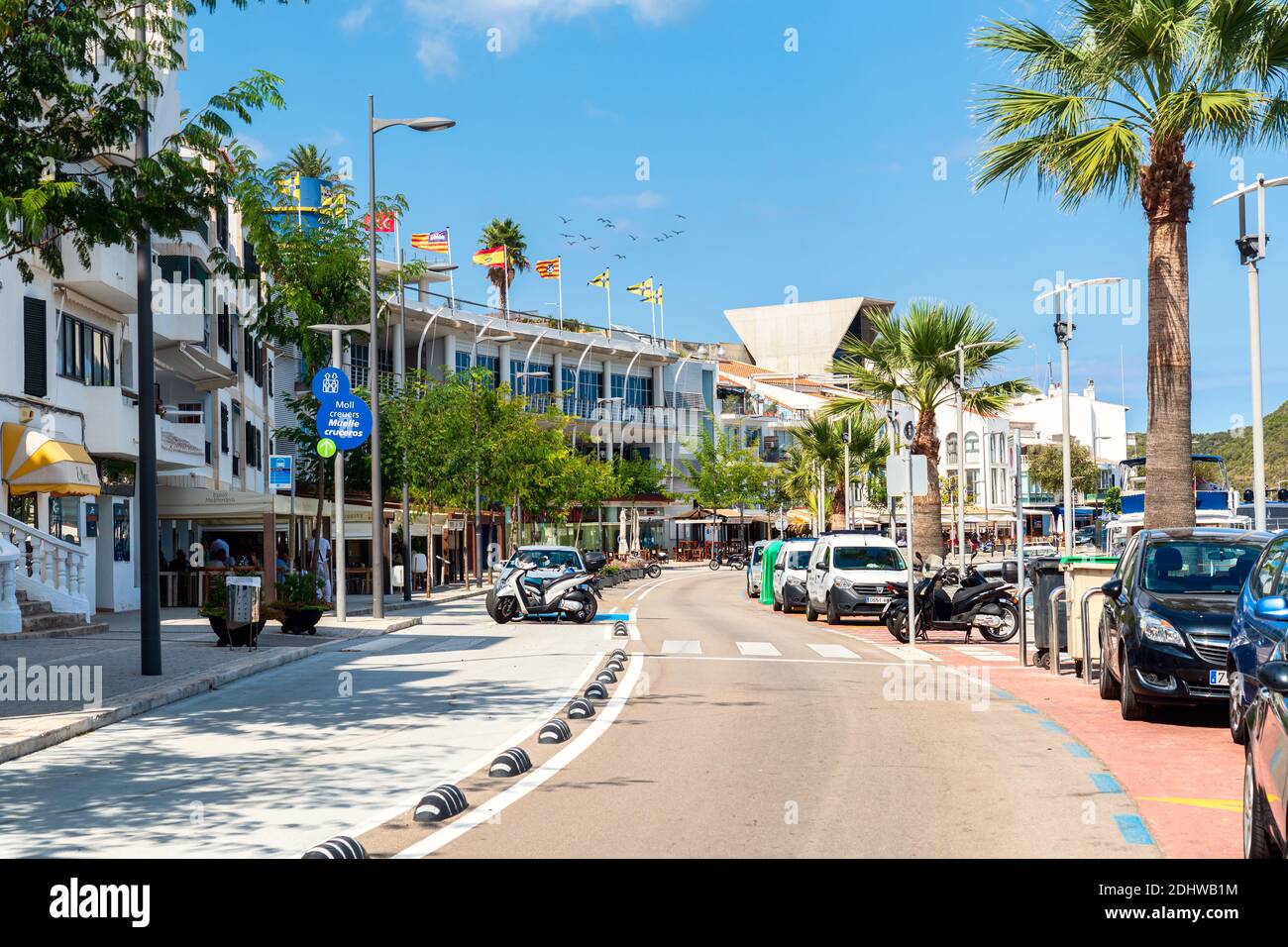 Mahon Paseo maritimo e Casino Maritim - Minorca, Isole Baleari, Spagna Foto Stock