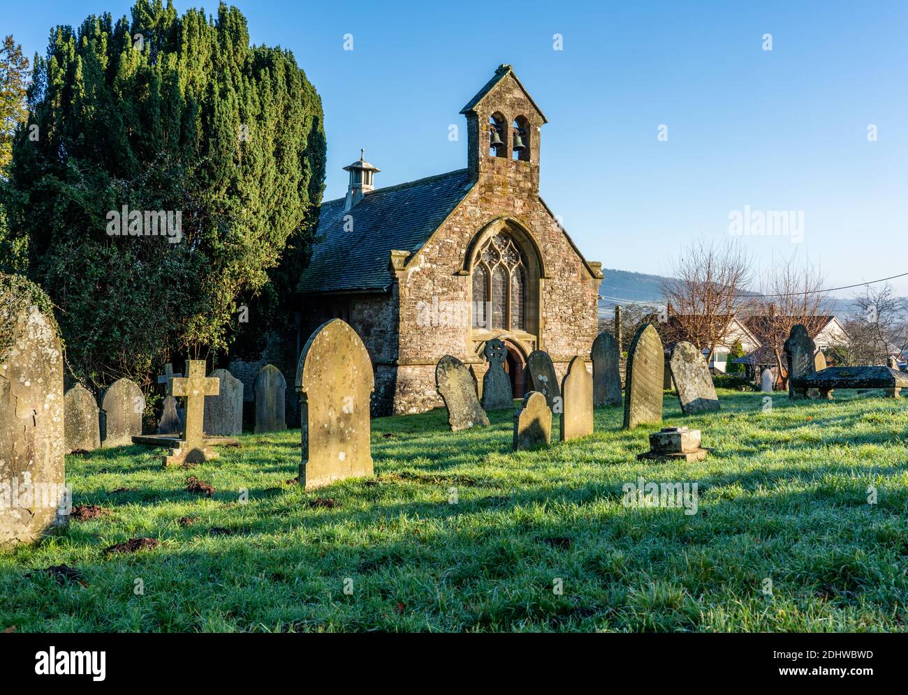Chiesa parrocchiale di St Faith a Llanfoist vicino Abergavenny nel sud Galles Regno Unito Foto Stock