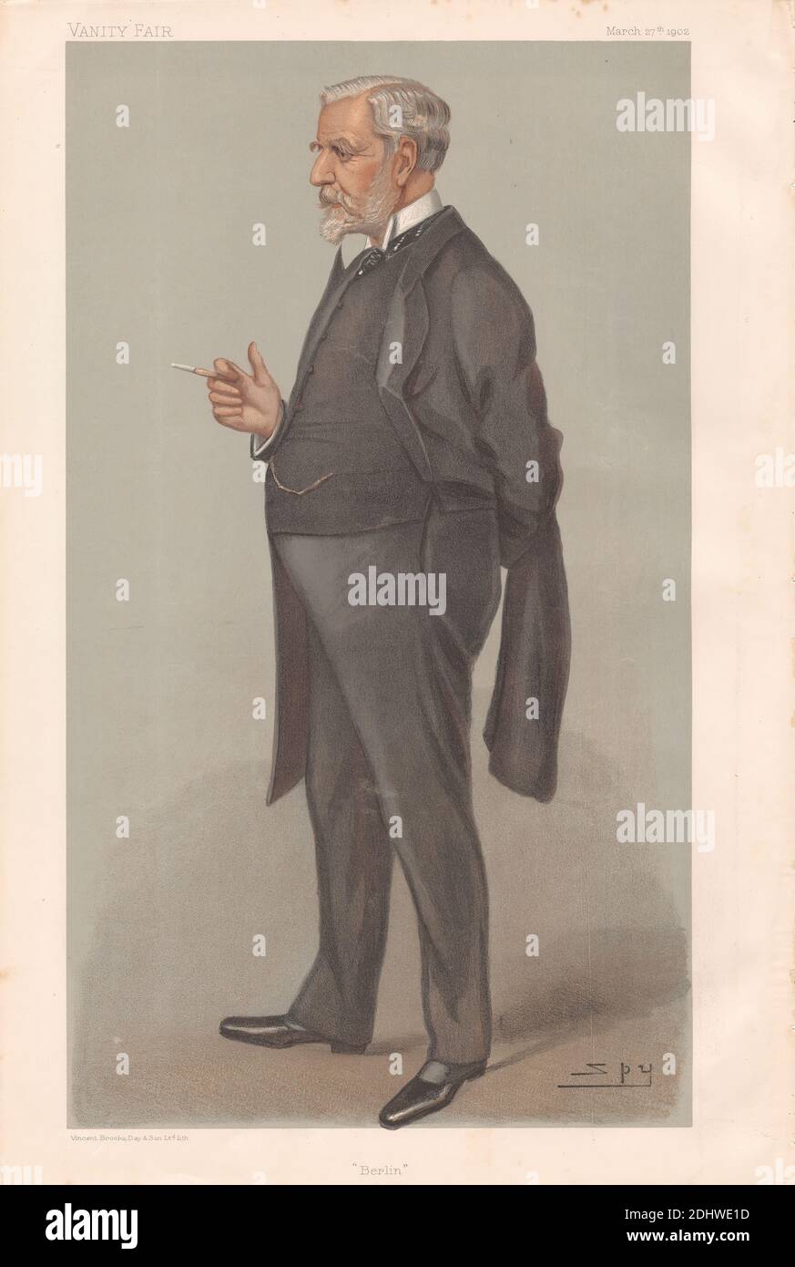 Berlino - Sir Frank Cavendish Lascelles. 27 marzo 1902, Leslie Matthew 'Sty' Ward, 1851–1922, British, 1902, Chromolithograph Foto Stock