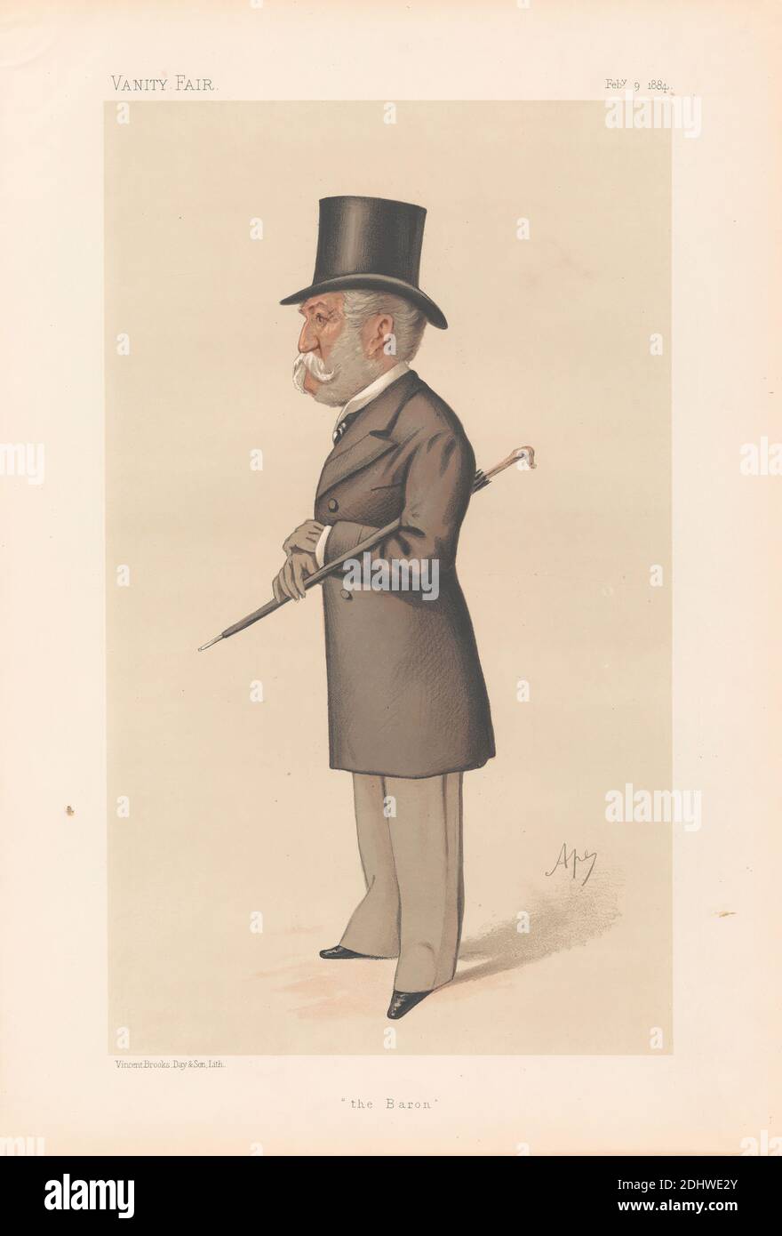 Il Barone - Sir Charles Lennox Wyke. 9 febbraio 1884, Carlo Pellegrini, 1839–1889, italiano, 1884, Chromolitografia Foto Stock