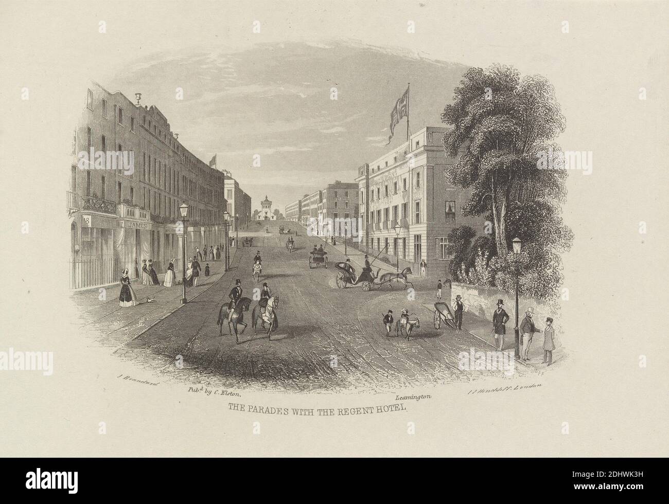 The Parade with the Regent Hotel, John Brandard, 1812–1863, inglese, artista precedentemente sconosciuto, non datato Foto Stock