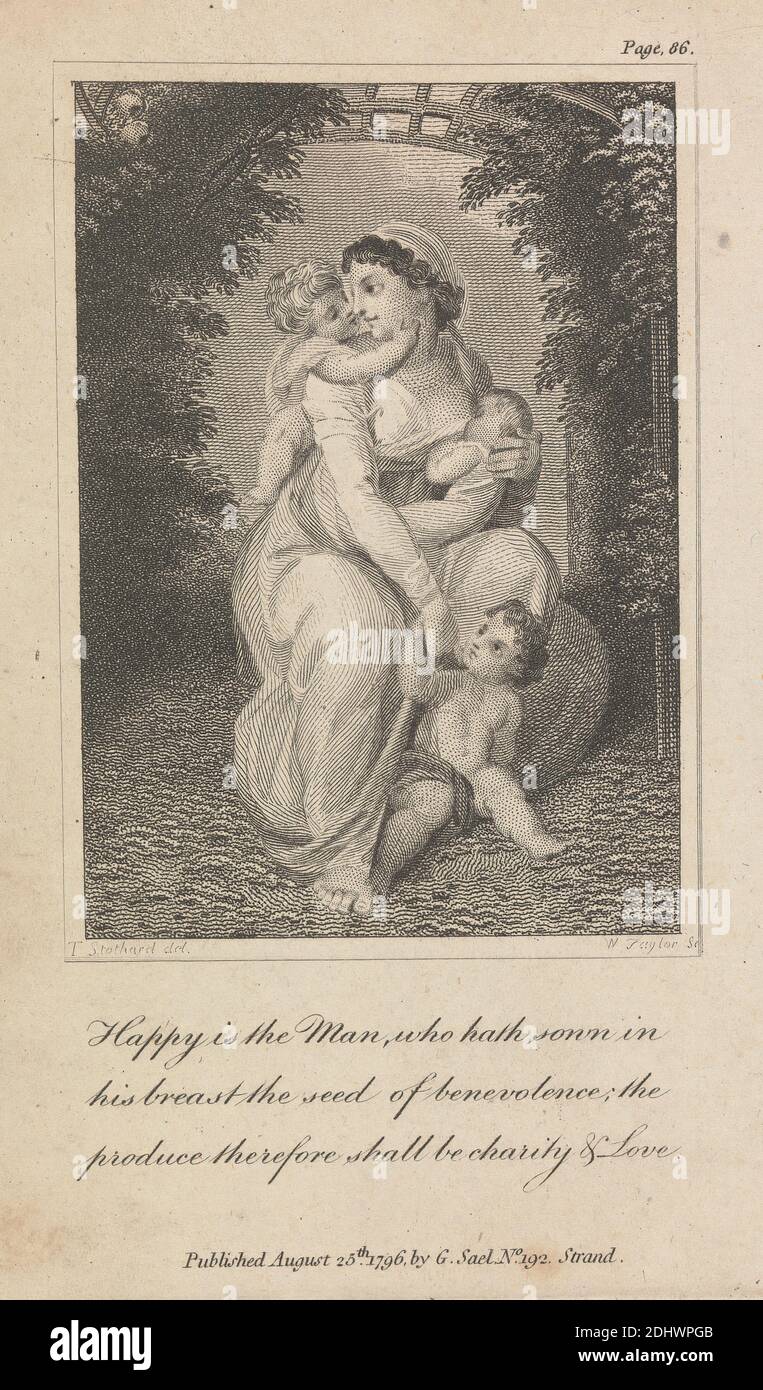 Untitled, W. Taylor, attivo 1790–1810, dopo Thomas Stothard, 1755–1834, inglese, 1796 Foto Stock
