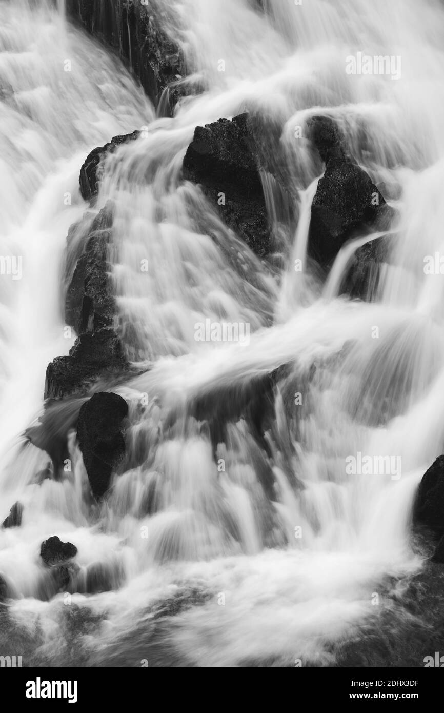 Fotografia di © Jamie Callister. Swallow Falls, Betws y Coed, Conwy, Galles del Nord, 28 novembre 2020 Foto Stock