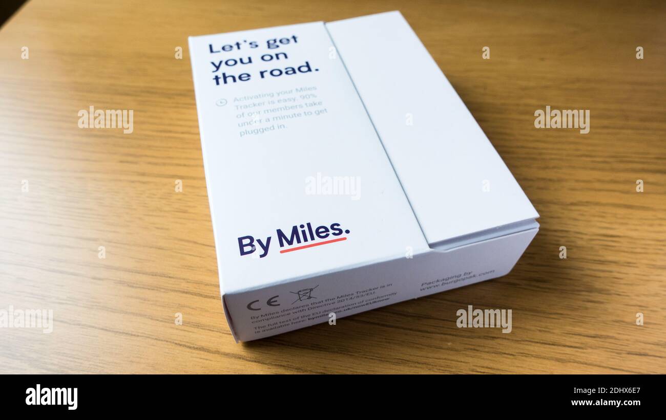 Per miglia di assicurazione tracker in post Foto Stock