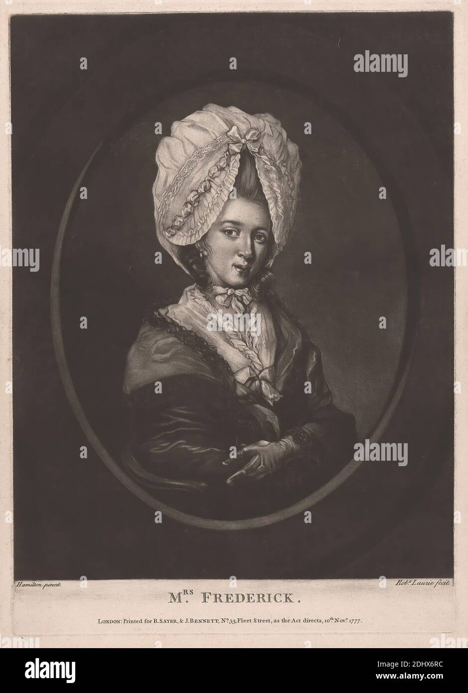 Frederick, Robert Laurie, 1755?–1836, inglese, dopo Hugh Douglas Hamilton, 1739–1808, inglese, 1777, Mezzotint Foto Stock