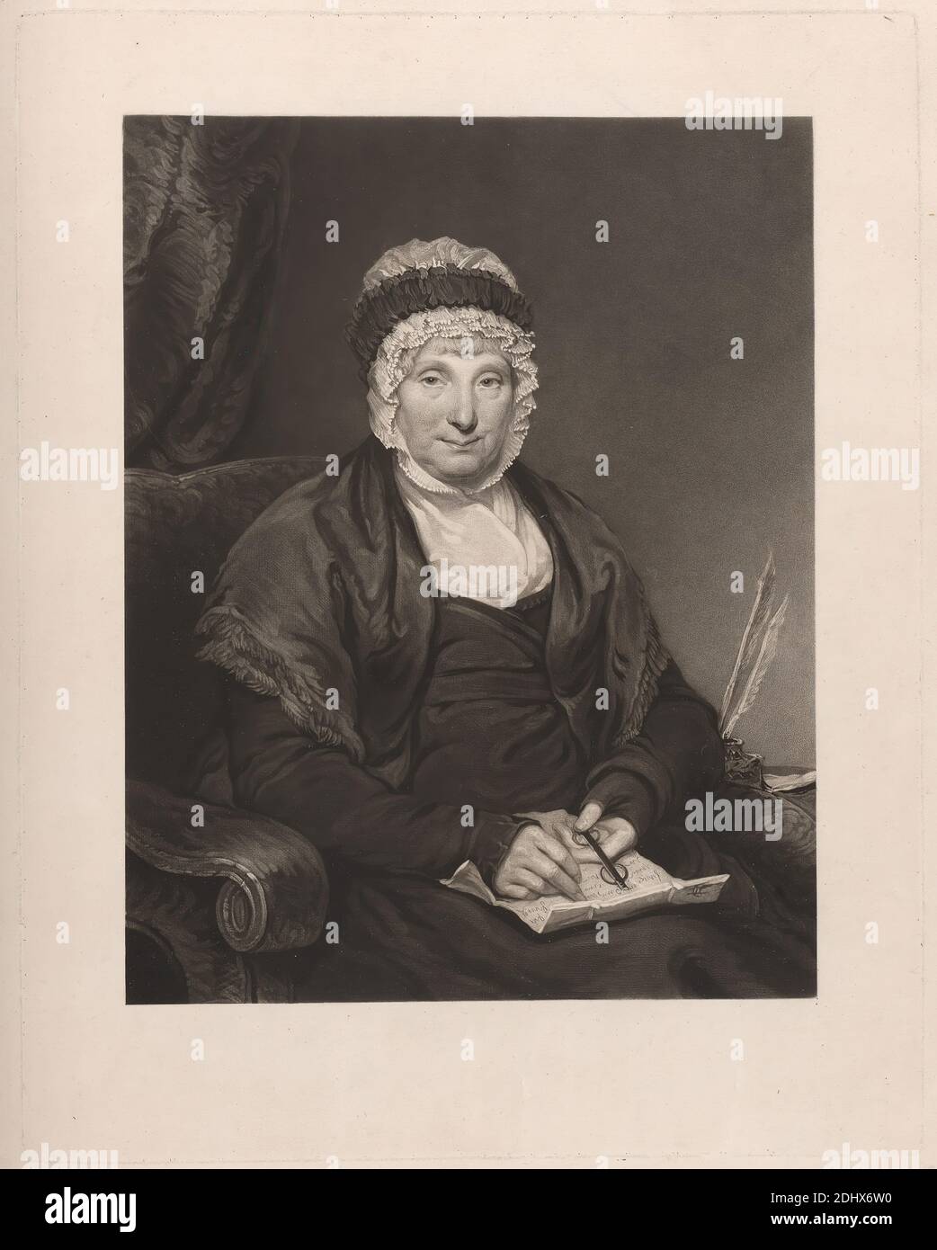 La signora Hamilton, artista sconosciuto, diciannovesimo secolo, non datata, Mezzotint Foto Stock