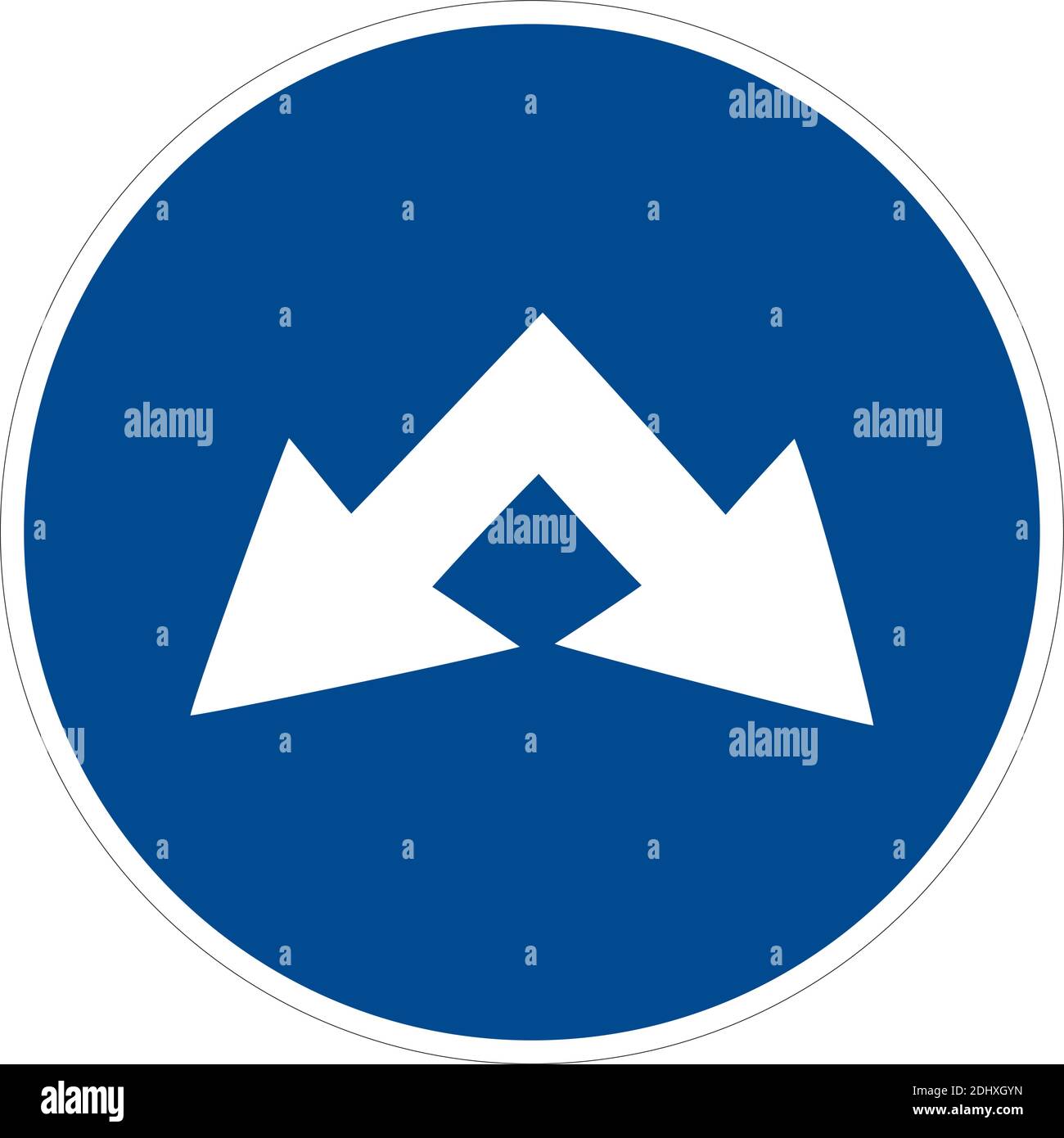 Diritto e diritto avanti - cartello isolato su sfondo bianco. Gruppo di icone come fish-eye, semplici e grunge per il tuo design. Illustrazione vettoriale. Illustrazione Vettoriale