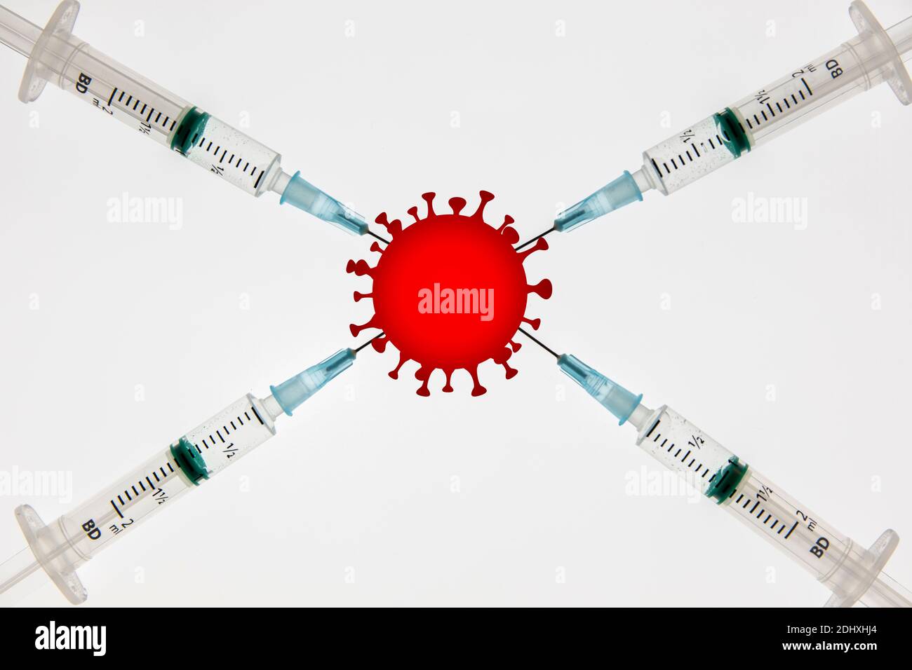 Siringhe ipodermiche e virus Foto Stock