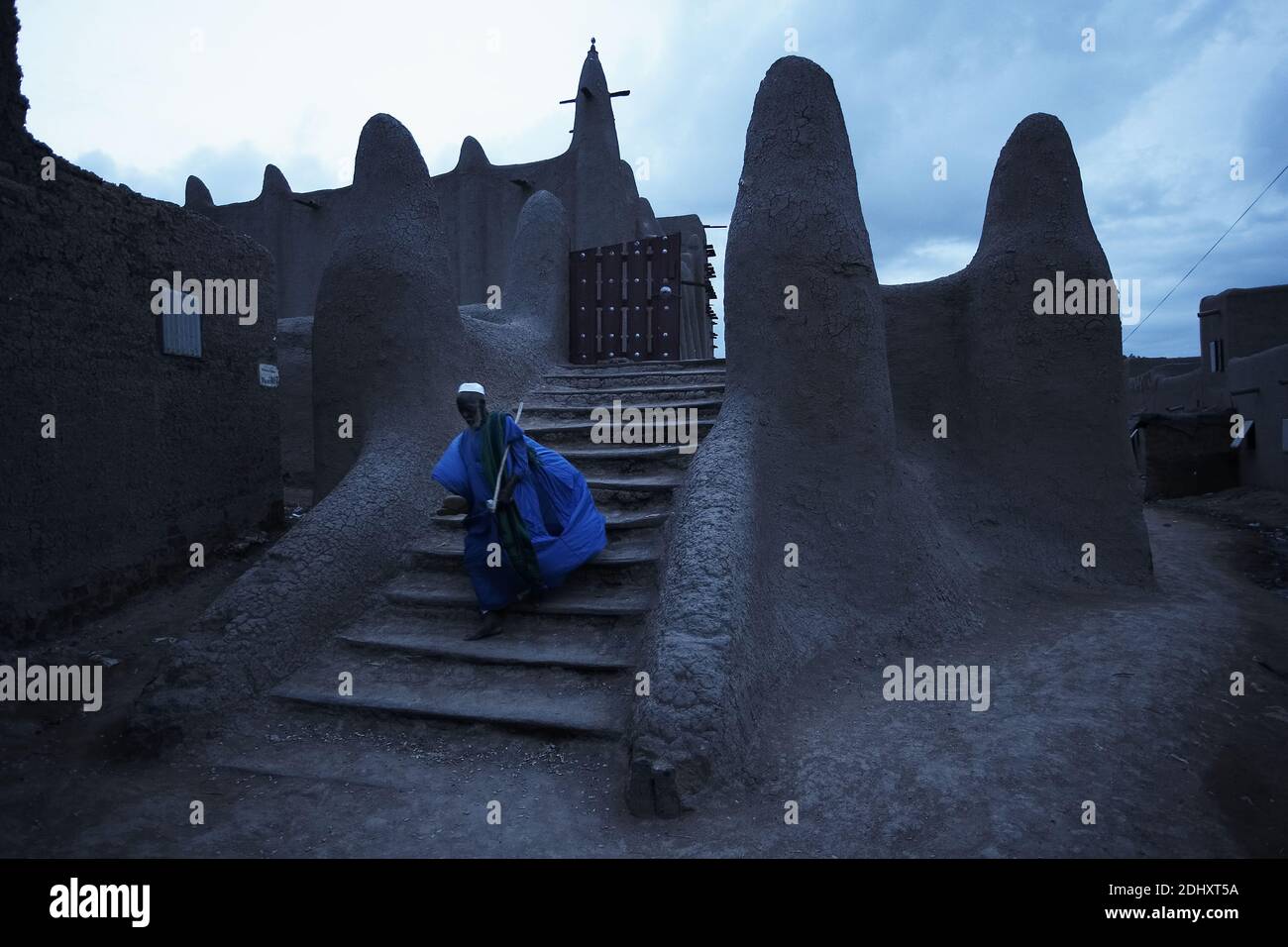 Grande Moschea, Djenne, regione di Mopti, Mali, Africa occidentale. Foto Stock