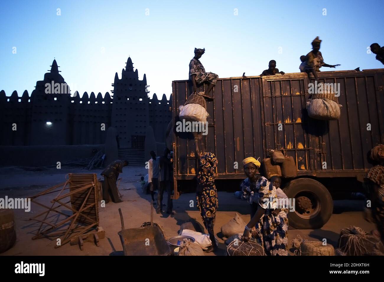 AFRICA/MALI / Djenne / mercato giorno presso la moschea Djenne. Foto Stock