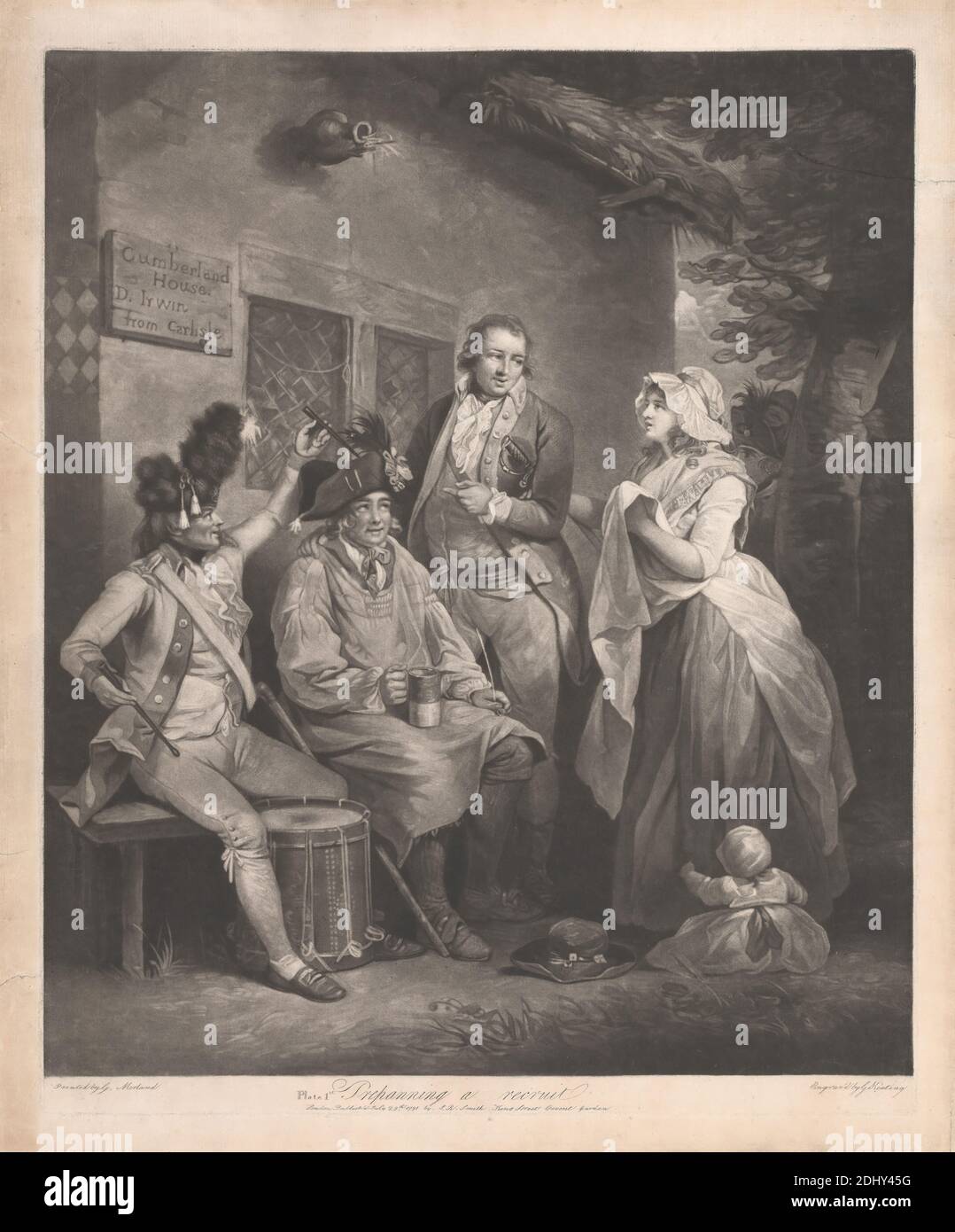 The Deserter, 29 luglio 1791, George Keating, 1762–1842, irlandese, dopo George Morland, 1763–1804, inglese, 1791 Foto Stock