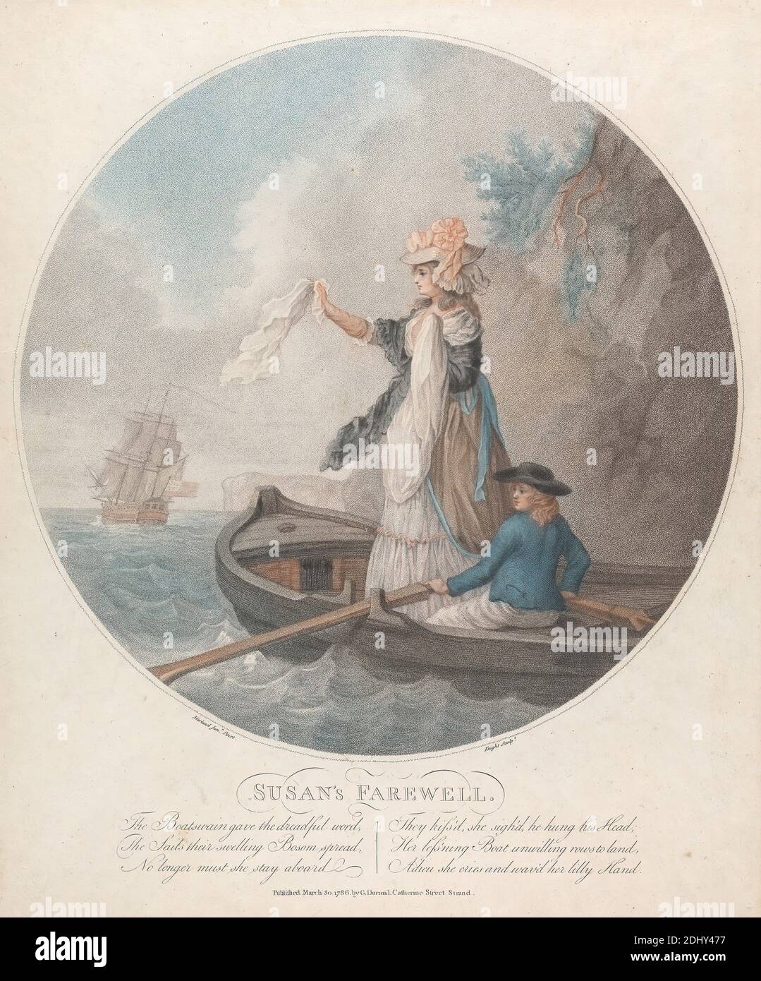 Susan's Farewell, Charles Knight, 1743–1826, inglese, dopo George Morland, 1763–1804, inglese, 1786 Foto Stock