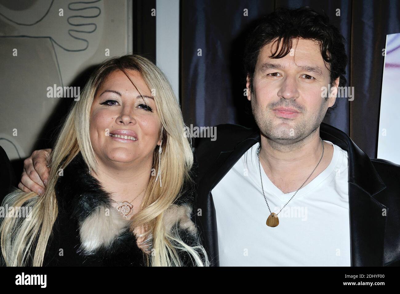 Loana et Jean-Pierre Danel assistent a la 'Soiree Guitar Tribute de Jean-Pierre Danel' a l'hotel le Burgundy a Paris, France le 07 Avril 2016. Foto di Aurore Marechal/ABACAPRESS.COM Foto Stock