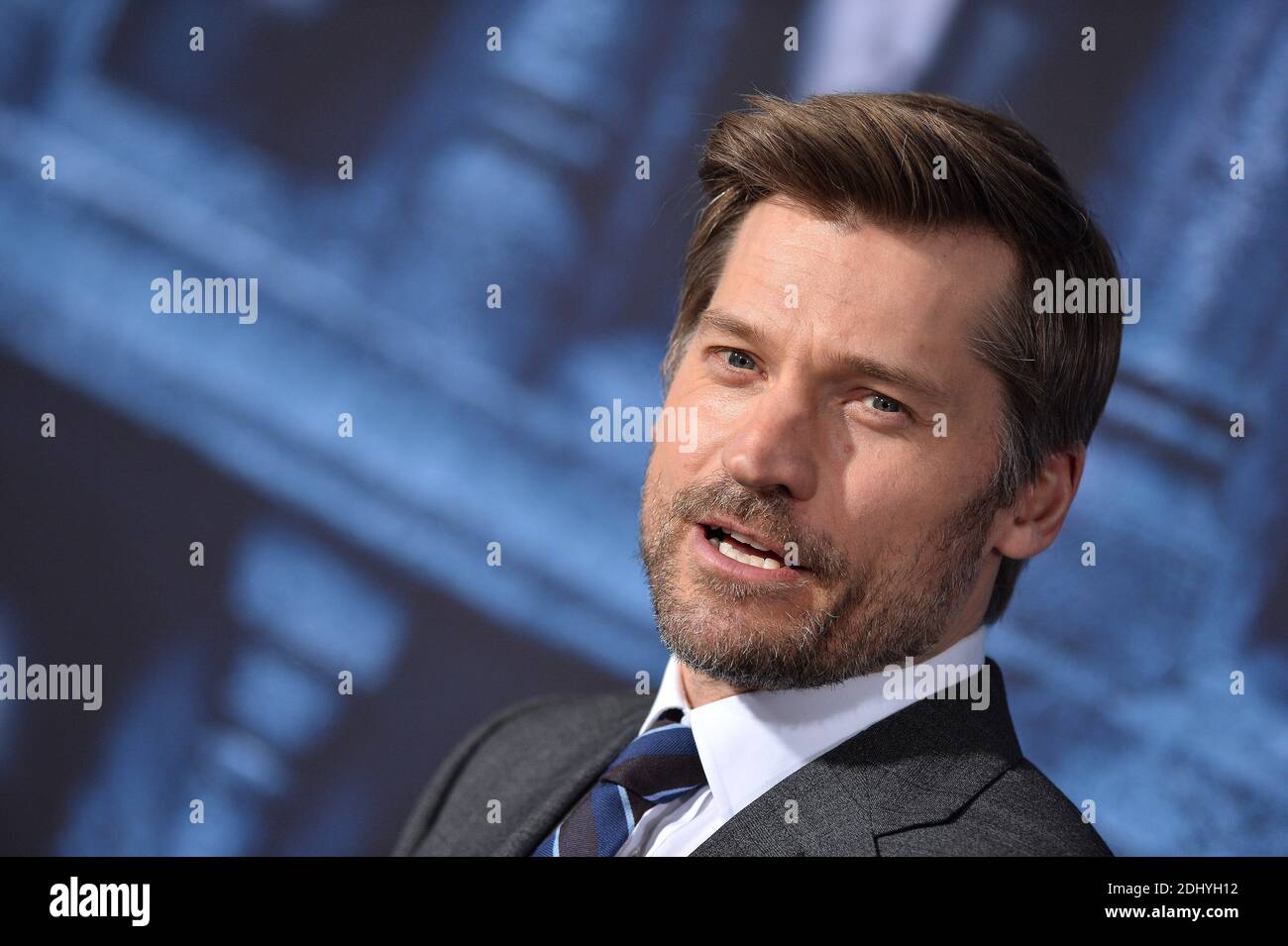 Nikolaj Coster-Waldau partecipa alla prima della stagione 6 del 'Trono di Spade' di HBO al Teatro Cinese il 10 aprile 2016 a Los Angeles, CA, USA. Foto di Lionel Hahn/ABACAPRESS.COM Foto Stock