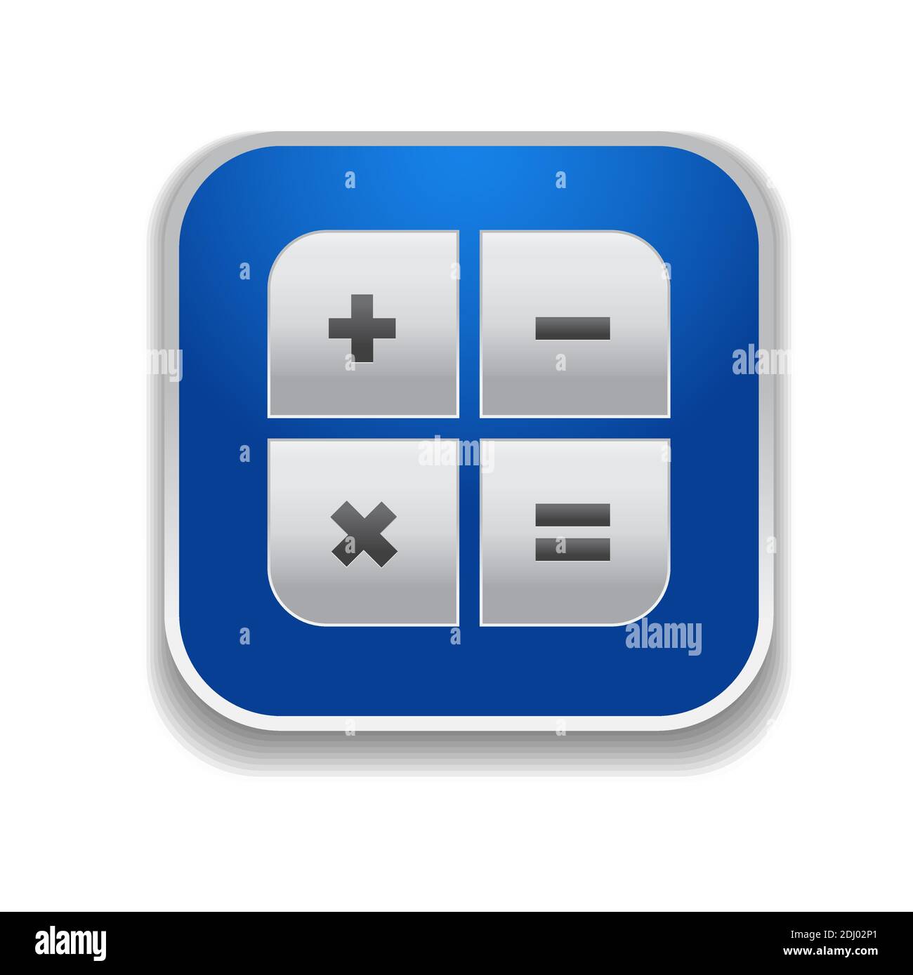Icona Calcolatrice - pulsante dell'app vettoriale Illustrazione Vettoriale