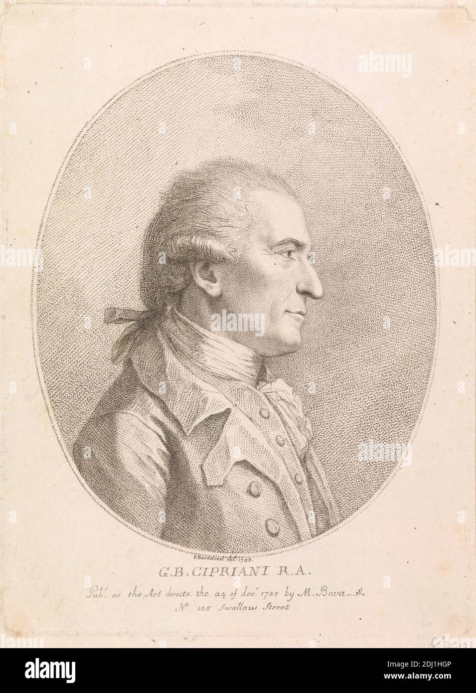 G. B. Cipriani, RA, Francesco Bartolozzi RA, 1728–1815, italiano, attivo in Gran Bretagna (1764–99), 1785, incisione Foto Stock