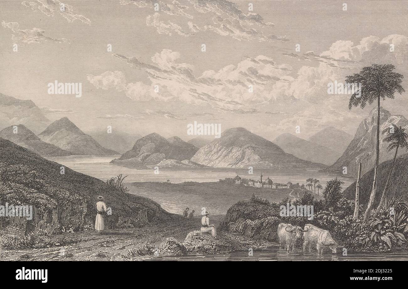 Il lago di Genesareth e la città di Tiberio, Thomas Higham, 1796–1844, britannico, dopo artista sconosciuto, non ha dato il via Foto Stock