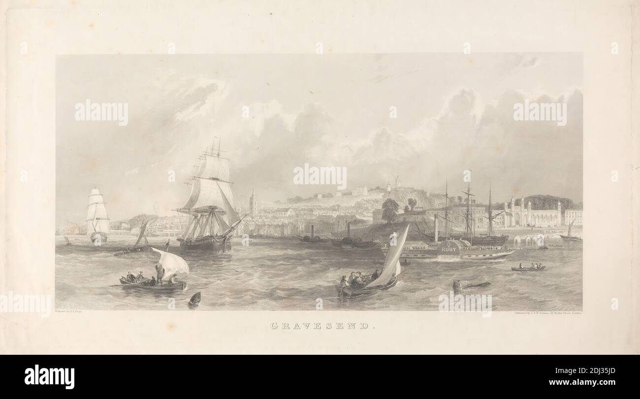 Gravesend, Thomas Abiel Prior, 1809–1886, britannico, dopo un artista sconosciuto, senza nome Foto Stock
