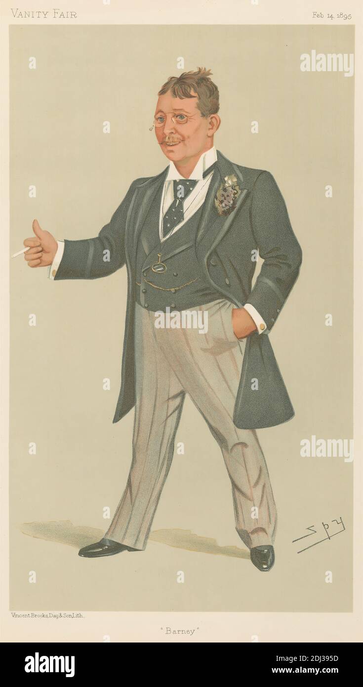 Politici - Vanity Fair - 'Barney'. Sig. Barnato I. Barnato. 14 febbraio 1895, Leslie Matthew 'Sty' Ward, 1851–1922, British, 1895, Chromolithograph Foto Stock