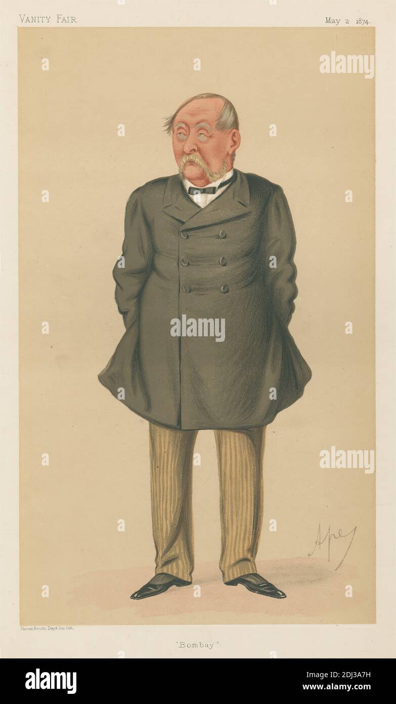 Politici - Vanity Fair - 'Bombay'. La Rt. Sir William Robert Seymour Vessey Fitzgerald. 2 maggio 1874, Carlo Pellegrini, 1839–1889, italiano, 1874, Chromolitografia Foto Stock