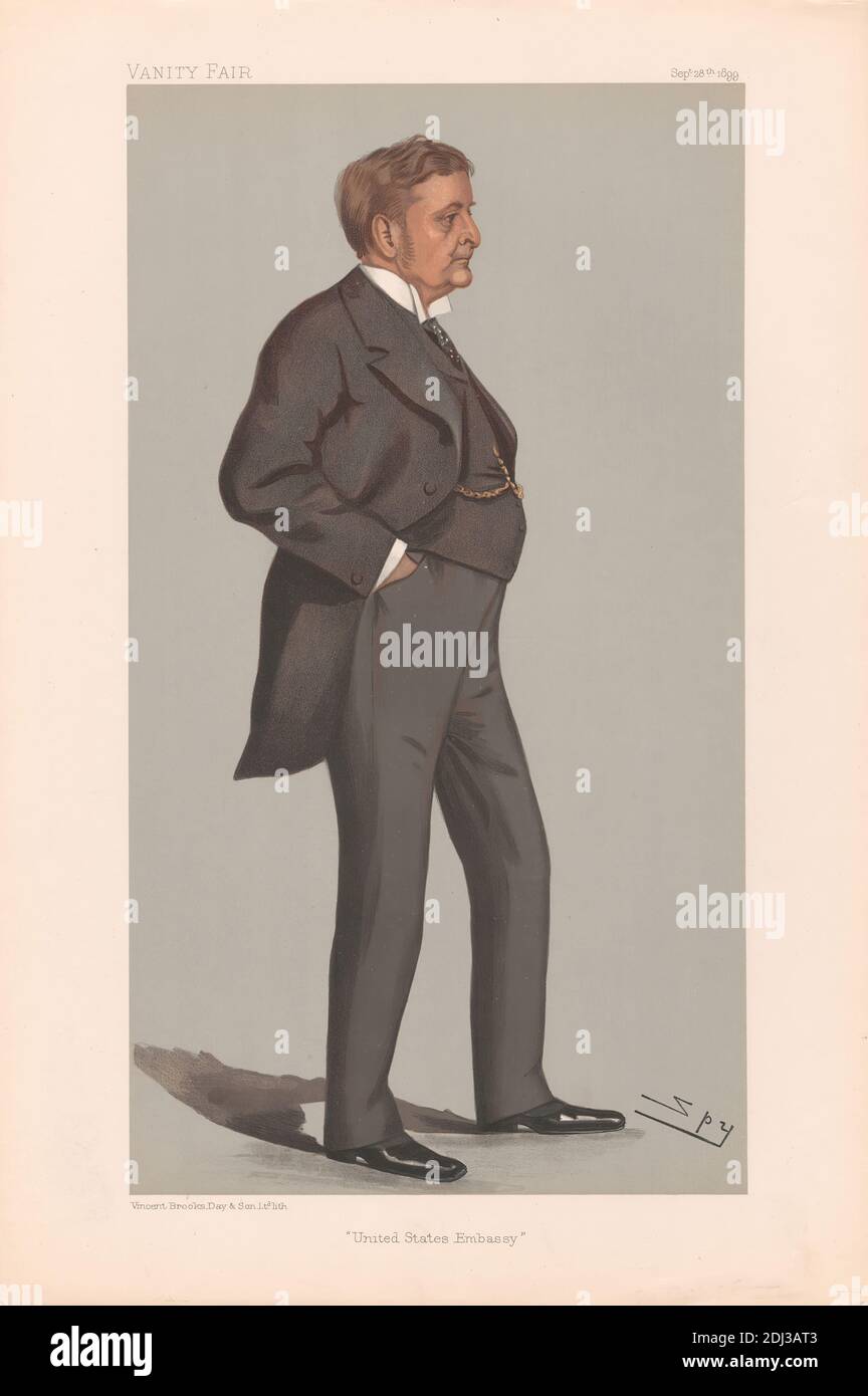 Vanity Fair - Americani. "United States Embrassy". Il Sig. J.H. Choate. 28 settembre 1899, Leslie Matthew 'Sty' Ward, 1851–1922, British, 1899, Chromolithograph Foto Stock