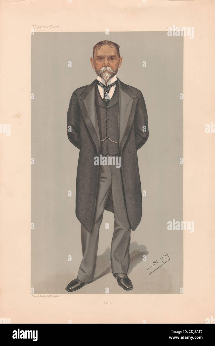 Vanity Fair - Americani. "USA". Col. John Hay. 24 giugno 1897, Leslie Matthew 'Sty' Ward, 1851–1922, British, 1897, Chromolithograph Foto Stock