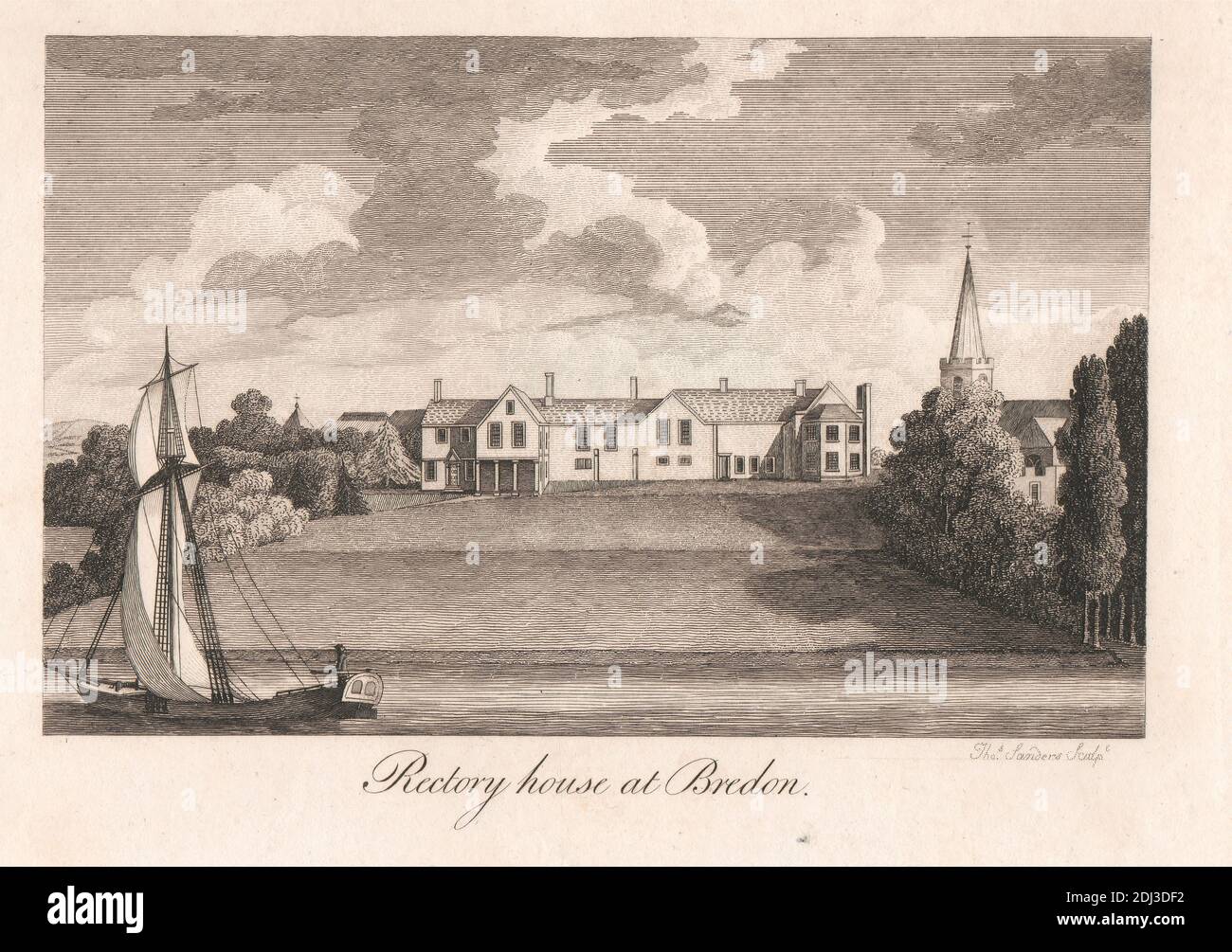 Casa di canonica a Bredon, Thomas Sanders, attivo 1775–1781, dopo artista sconosciuto, non datato Foto Stock