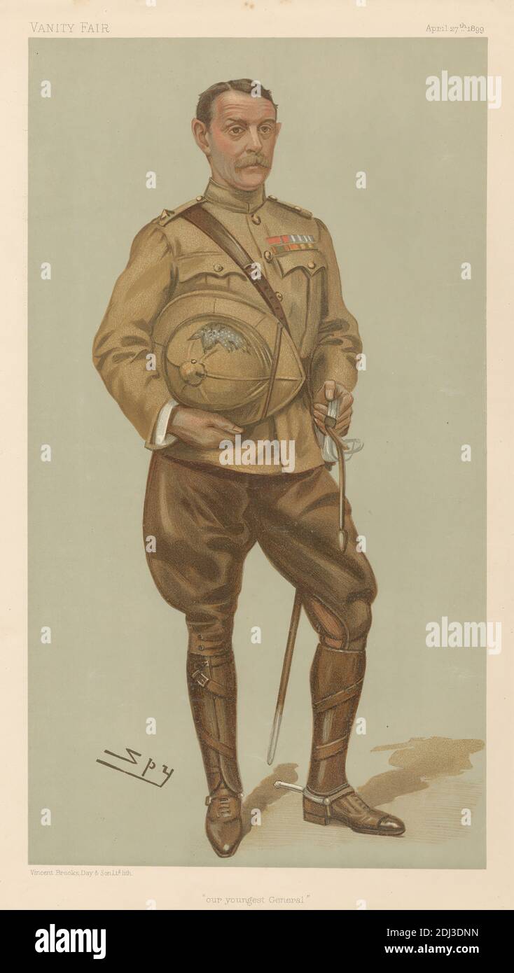 Vanity Fair: Militare e Marina; 'il nostro più giovane generale', maggiore generale Sir Archibald Hunter, 27 aprile 1899, Leslie Matthew 'Sty' Ward, 1851–1922, inglese, 1899, Chromolithograph Foto Stock