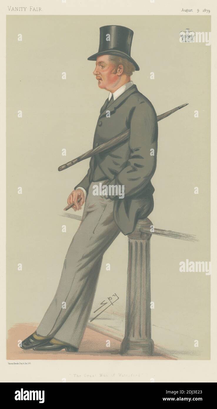 Vanity Fair: Varie; 'il grande uomo di Waterford', il marchese di Waterford, 9 agosto 1879, Leslie Matthew 'Sty' Ward, 1851–1922, British, 1879, Chromolithograph Foto Stock