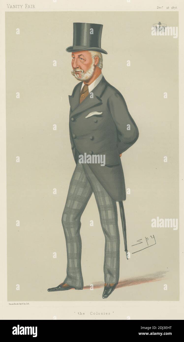 Politici - Vanity Fair. 'Le colonie'. Il Duca di Manchester. 28 dicembre 1878, Leslie Matthew 'Sty' Ward, 1851–1922, British, 1878, Chromolithograph Foto Stock