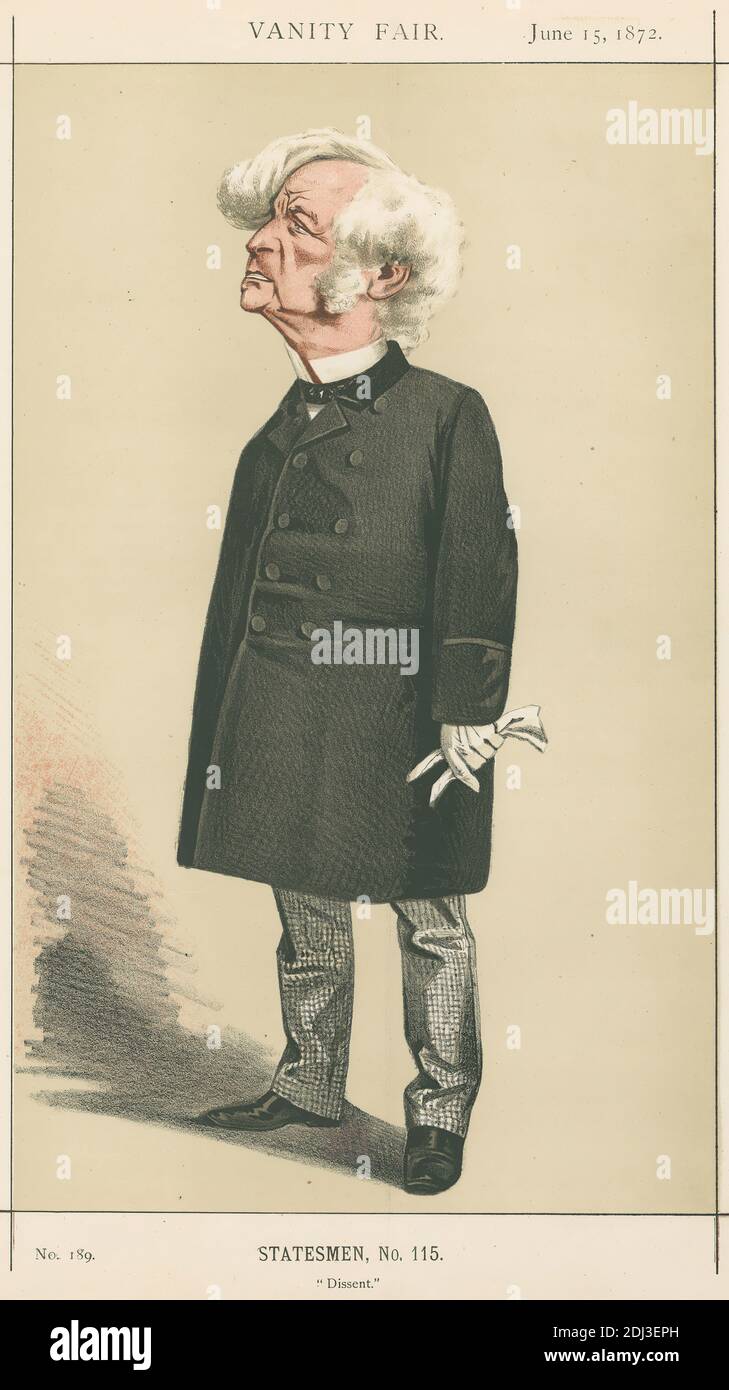 Politici - Vanity Fair. 'Dissent'. Samuel Morley. 15 giugno 1872, artista sconosciuto, XIX secolo, 1872, Chromolithograph Foto Stock