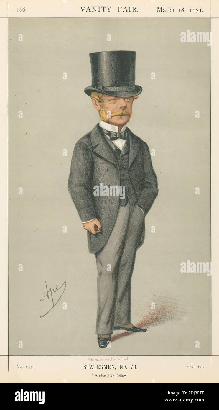 Politici - Vanity Fair. 'Un bel po'.' L'on. Gerard James Noel'. 18 marzo 1871, Carlo Pellegrini, 1839–1889, italiano, 1871, Chromolitografia Foto Stock