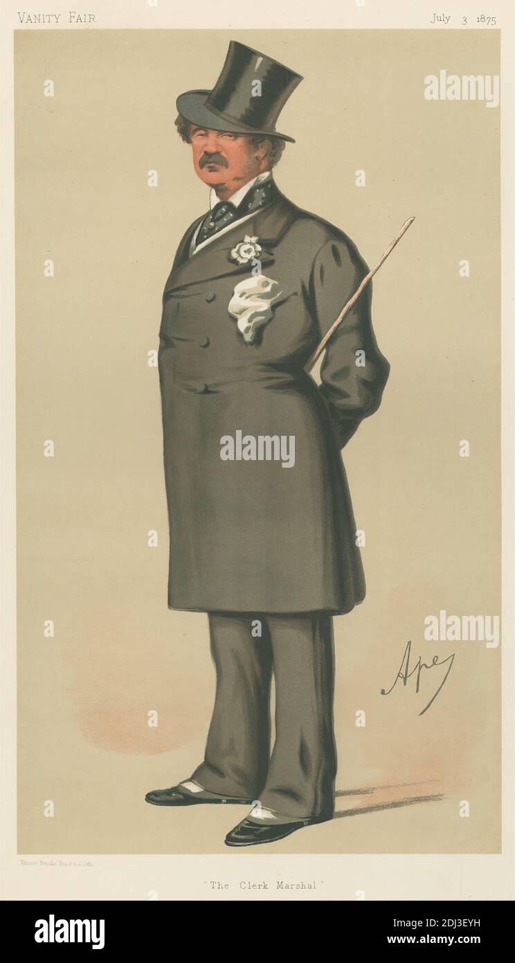 Politici - Vanity Fair. "Il Clerk Marshall." Gen. Maggiore Lord Alfred Henry Paget. 3 giugno 1875, Carlo Pellegrini, 1839–1889, italiano, 1875, Chromolitografia Foto Stock