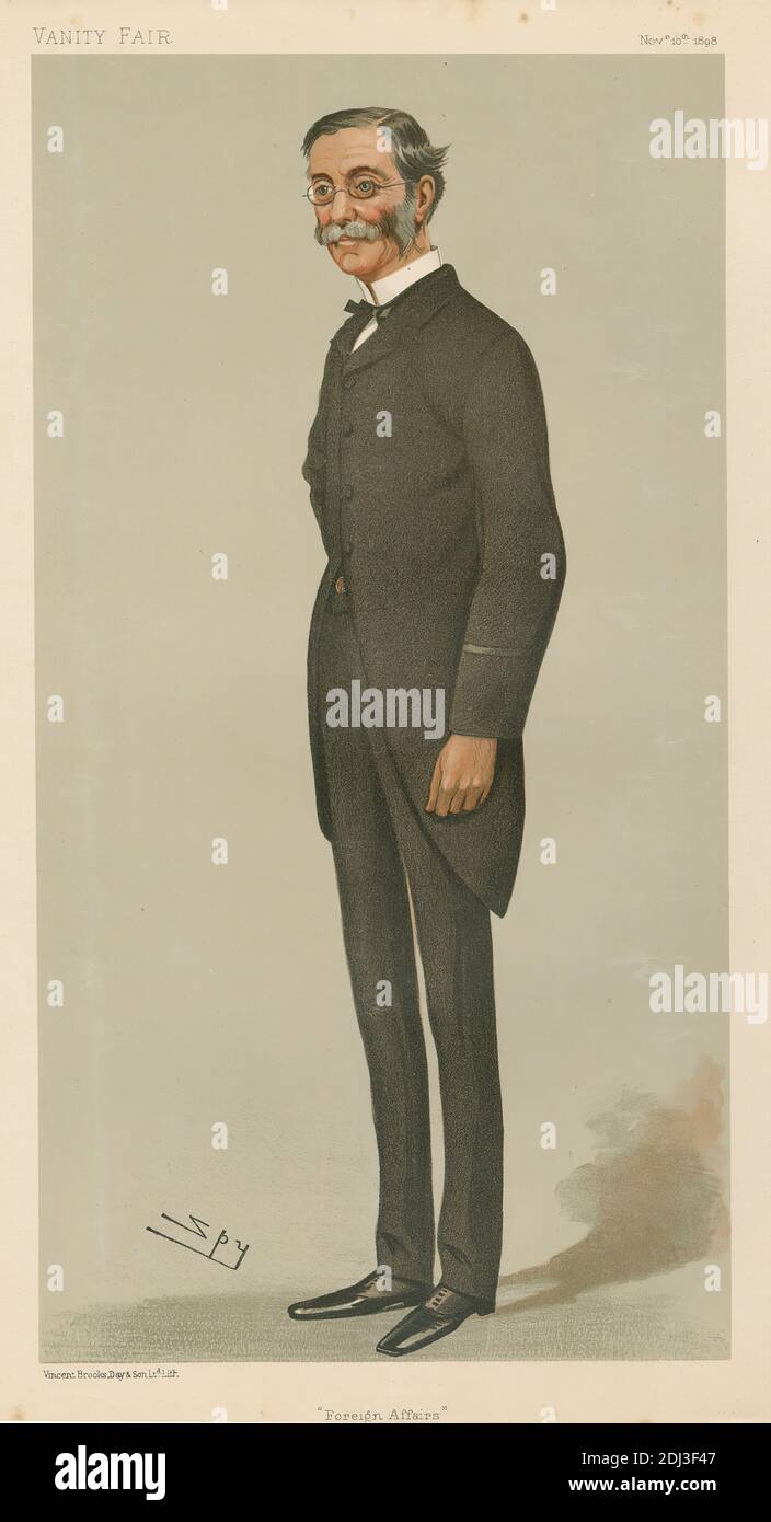 Politici - Vanity Fair. "Affari esteri". Sir Thomas Henry Sanderson. 10 novembre 1898, Leslie Matthew 'Sty' Ward, 1851–1922, British, 1898, Chromolithograph Foto Stock