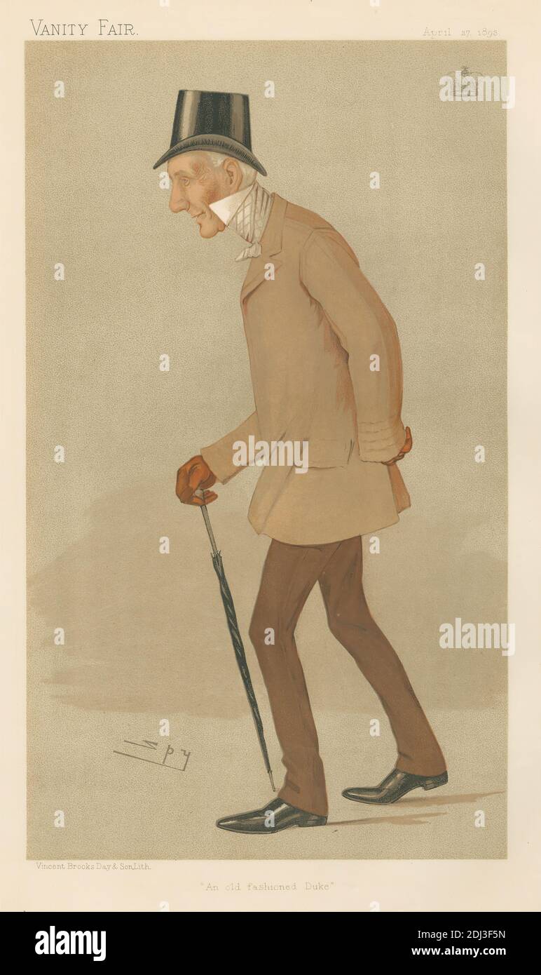 Politici - Vanity Fair. 'Un duca vecchio stile'. Il Duca di Somerset. 27 aprile 1893, Leslie Matthew 'Sty' Ward, 1851–1922, British, 1893, Chromolithograph Foto Stock