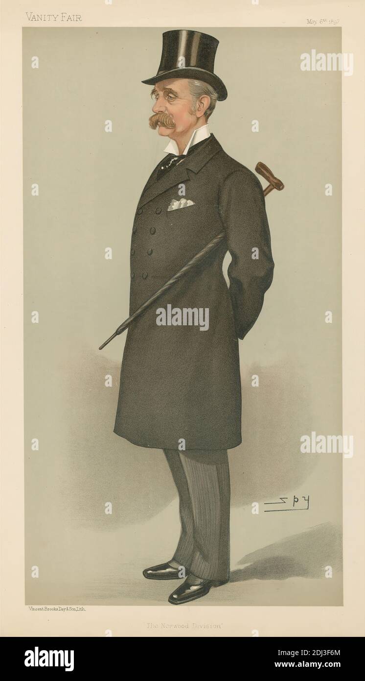 Politici - Vanity Fair. «la divisione Norwood». Sig. Charles Ernest Tritton. 6 maggio 1897, Leslie Matthew 'Sty' Ward, 1851–1922, British, 1897, Chromolithograph Foto Stock