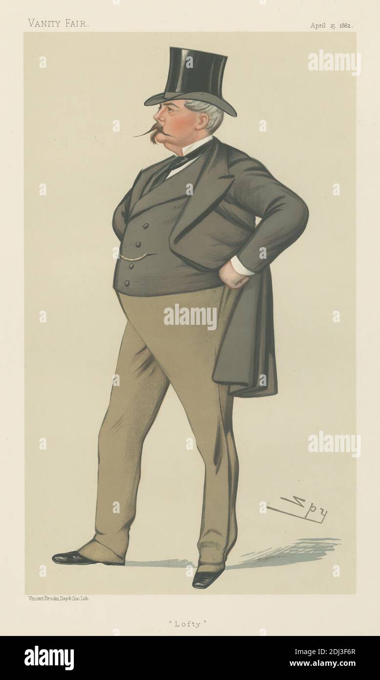 Politici - Vanity Fair. "Lofty", Arthur Loftus Tottenham. 15 aprile 1882, Leslie Matthew 'Sty' Ward, 1851–1922, British, 1882, Chromolithograph Foto Stock