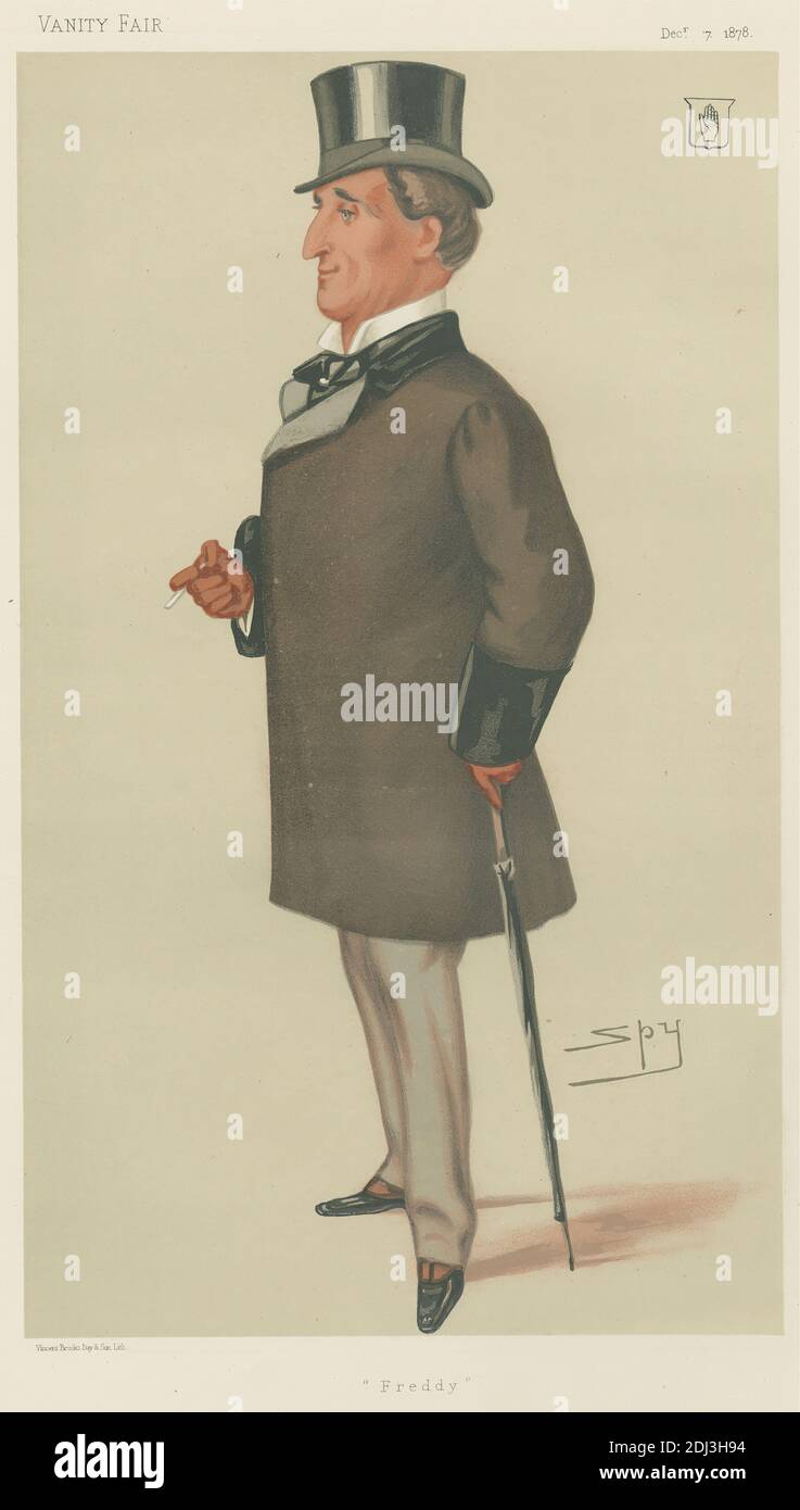 Vanity Fair: Devoti di tappeti erbosi; 'Freddy', Sir Frederick John William Johnstone, 7 dicembre 1878, Leslie Matthew 'Sty' Ward, 1851–1922, British, 1878, Chromolithograph Foto Stock
