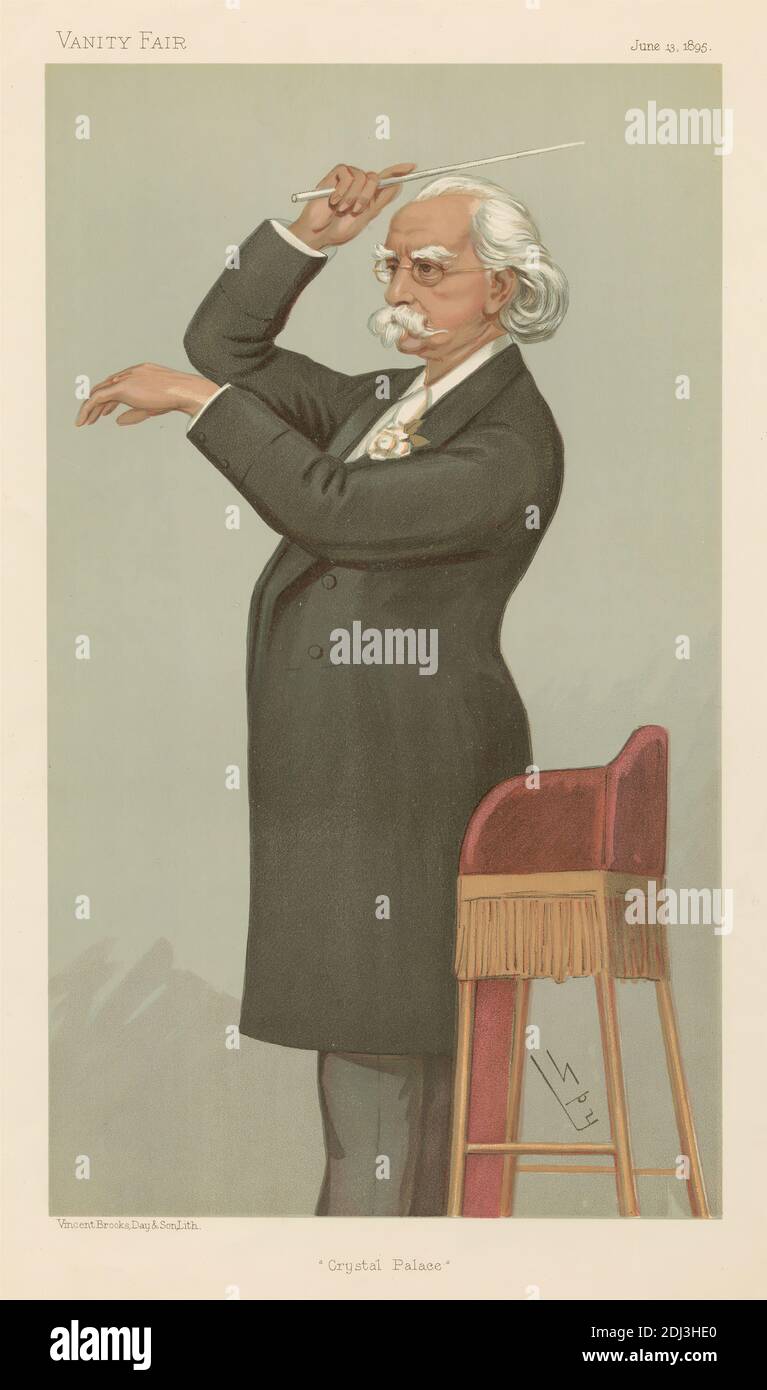 Vanity Fair: Musicians; 'Crystal Palace', MR. August Manno, 13 giugno 1895, Leslie Matthew 'Sty' Ward, 1851–1922, British, 1895, Chromolithograph Foto Stock