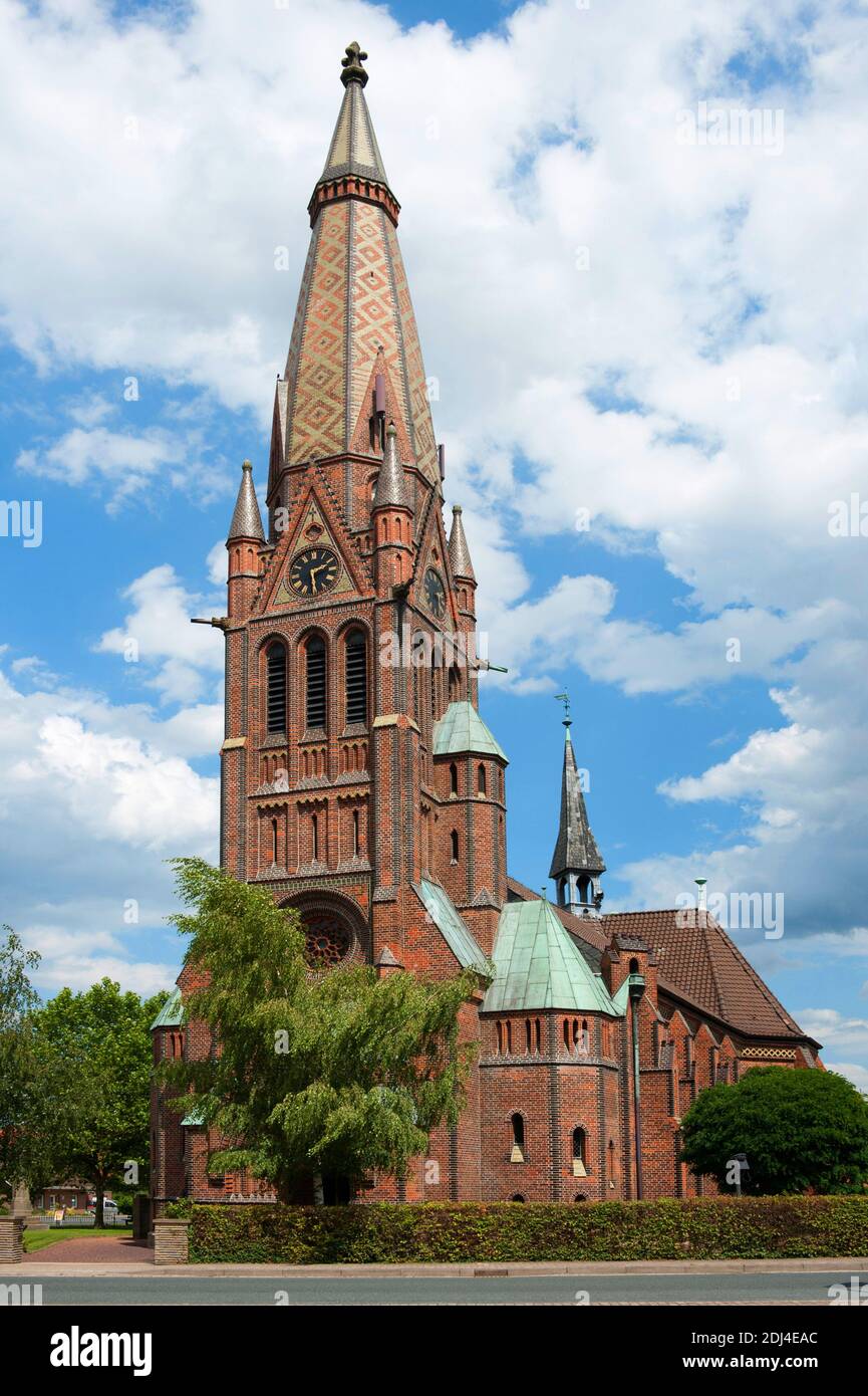 Evangelisch-lutherische alla Nicolaikirche, Altenhagen-Hagenburg, Niedersachsen, Deutschland Foto Stock