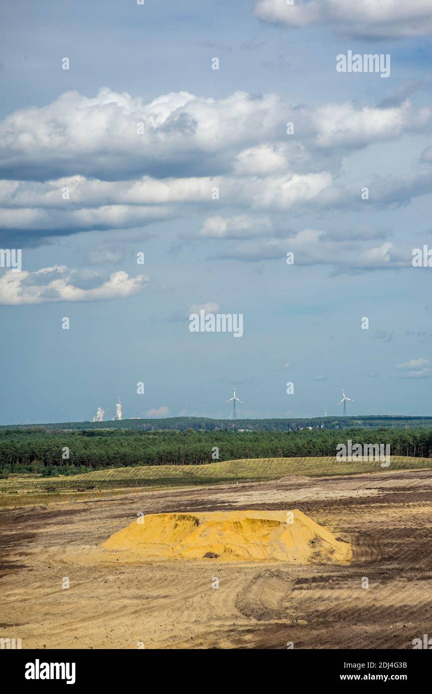 La miniera a cielo aperto Welzow-Süd a Lusazia, Germania 2020. Foto Stock