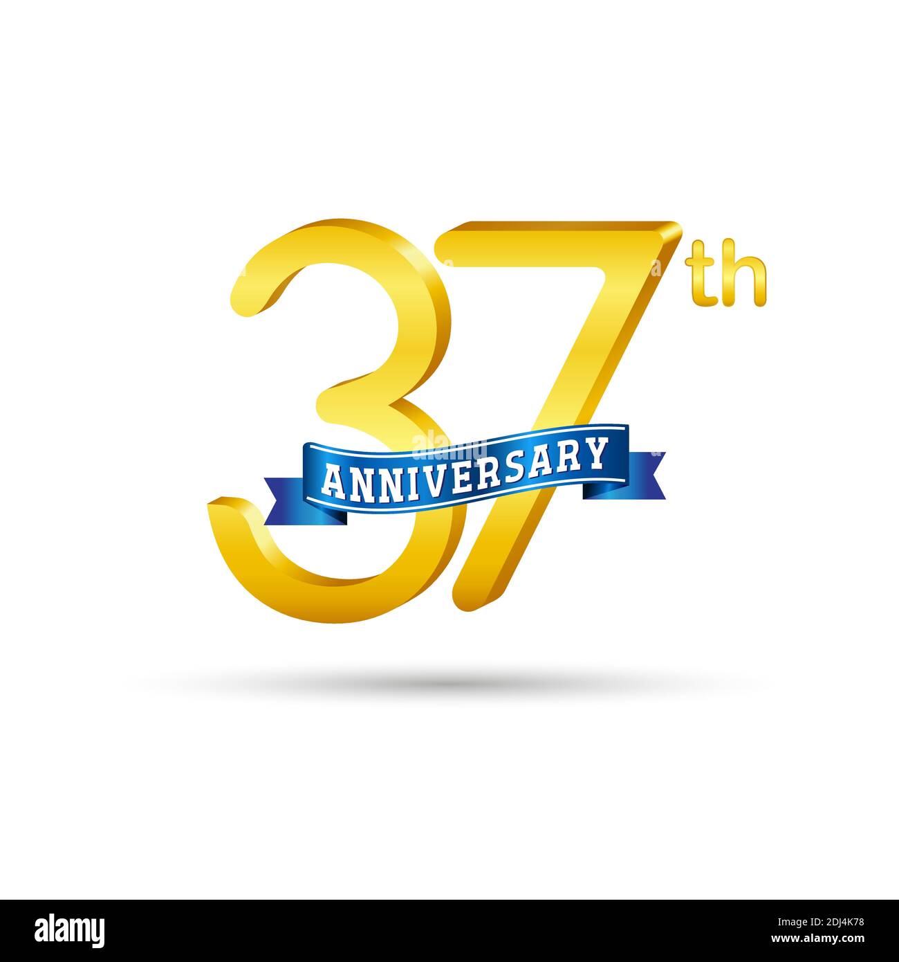 Logo di compleanno di 37 anni Immagini Vettoriali Stock - Alamy
